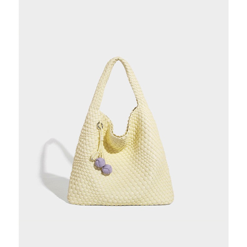 Women's Commuter Large Capacity Fashion Combination Handmade Woven Women's Shoulder Bag