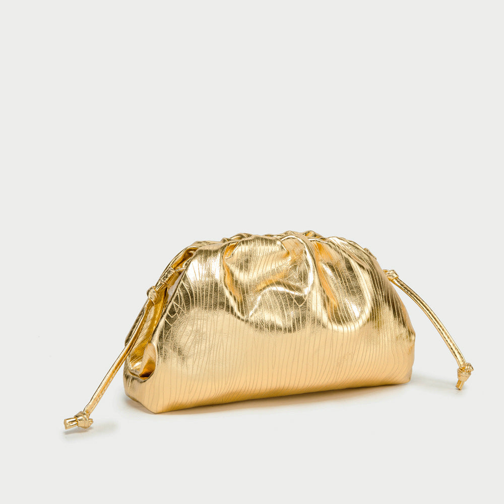 Women's Golden Cloud Large Size Woven Dumpling Women's Shoulder Bag