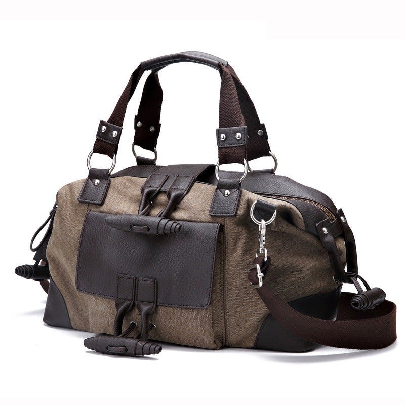 Men's Canvas Korean Style Fashion Large Capacity Men's Tote