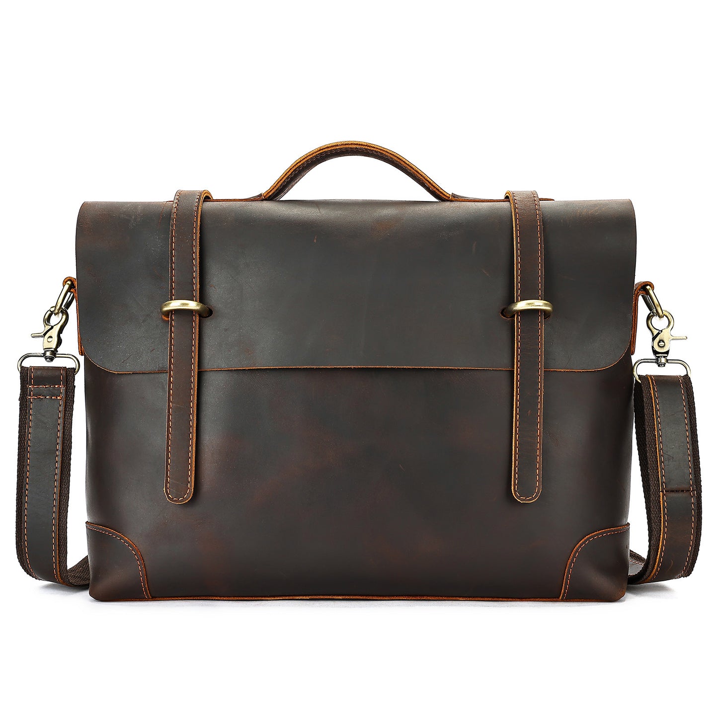 Men's Leather Fashion Crazy Horse First Layer Cowhide Men's Shoulder Bag