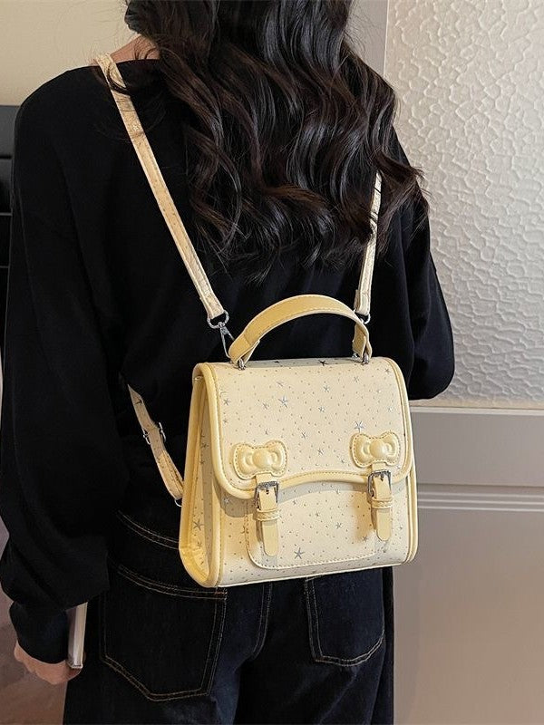 Women's Korean Style Solid Color Design Cute Fashion Leisure Backpack
