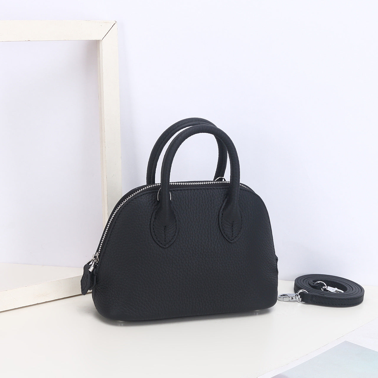 Mini Shell Female Authentic Leather Tactile Women's Messenger Bag