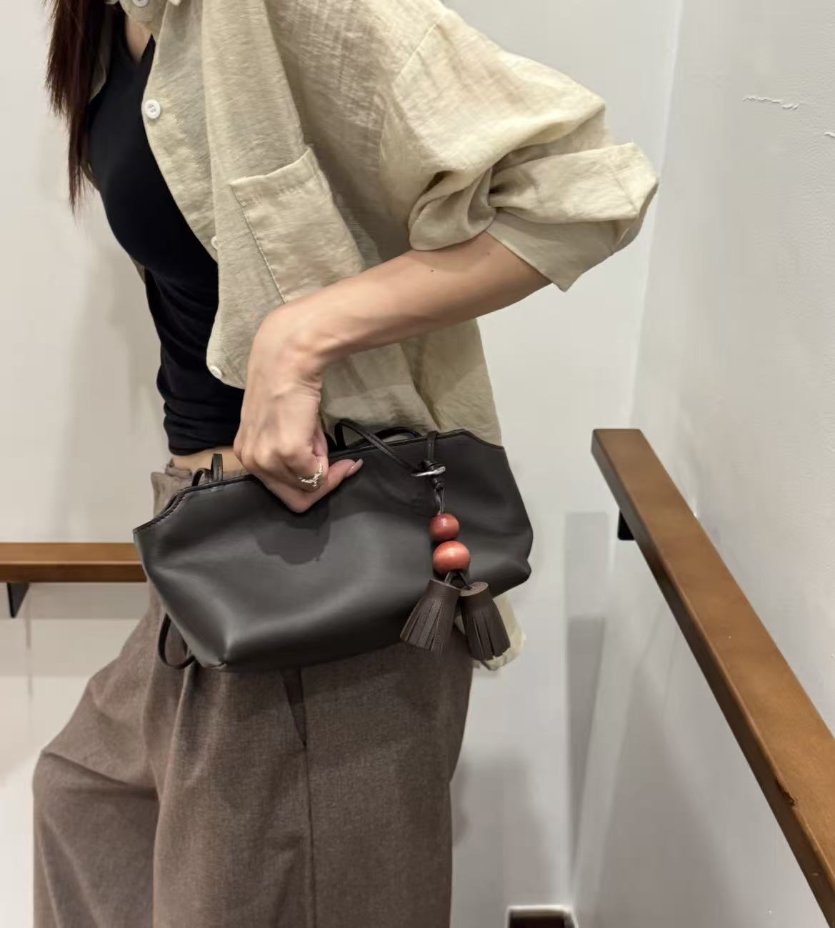 Comfortable Genuine Leather Minimalist High-grade Sensor Bags