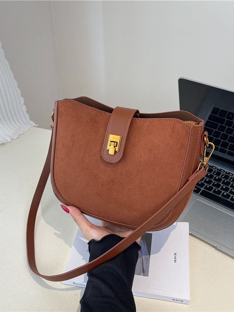 Women's Design Fashion Saddle Retro High-grade Women's Shoulder Bag