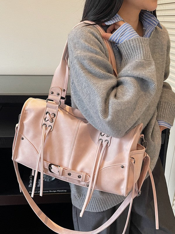 Women's Loose Retro Frosted Large Capacity Commuter Women's Shoulder Bag