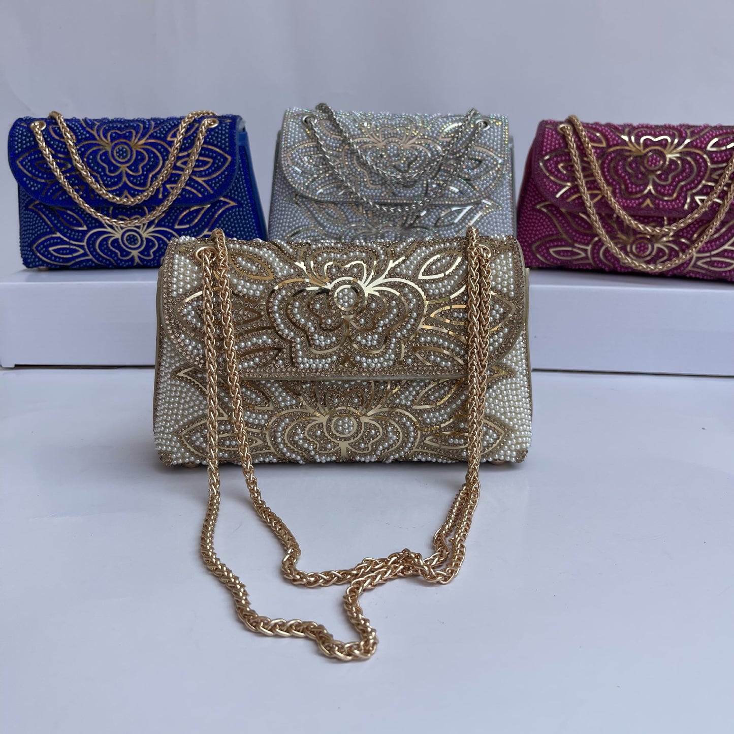 Fashion Portable Classic Style Diamond Rhinestone Dinner Bag