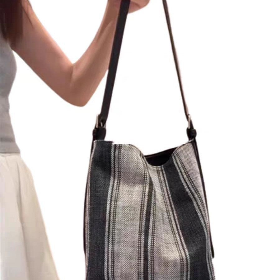 Vintage Stripe Idle Style High Sense Women's Messenger Bag