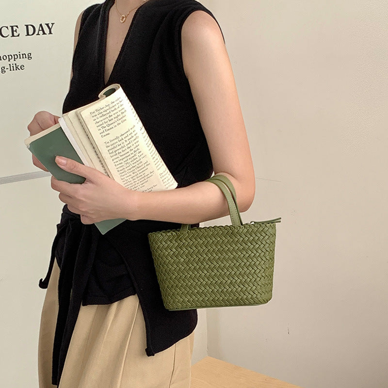 Women's Vacation Style Portable Handmade First Layer Women's Handbag
