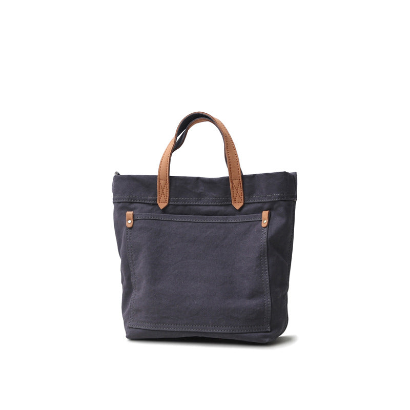 Canvas With Cowhide Portable Mori Daily Bags