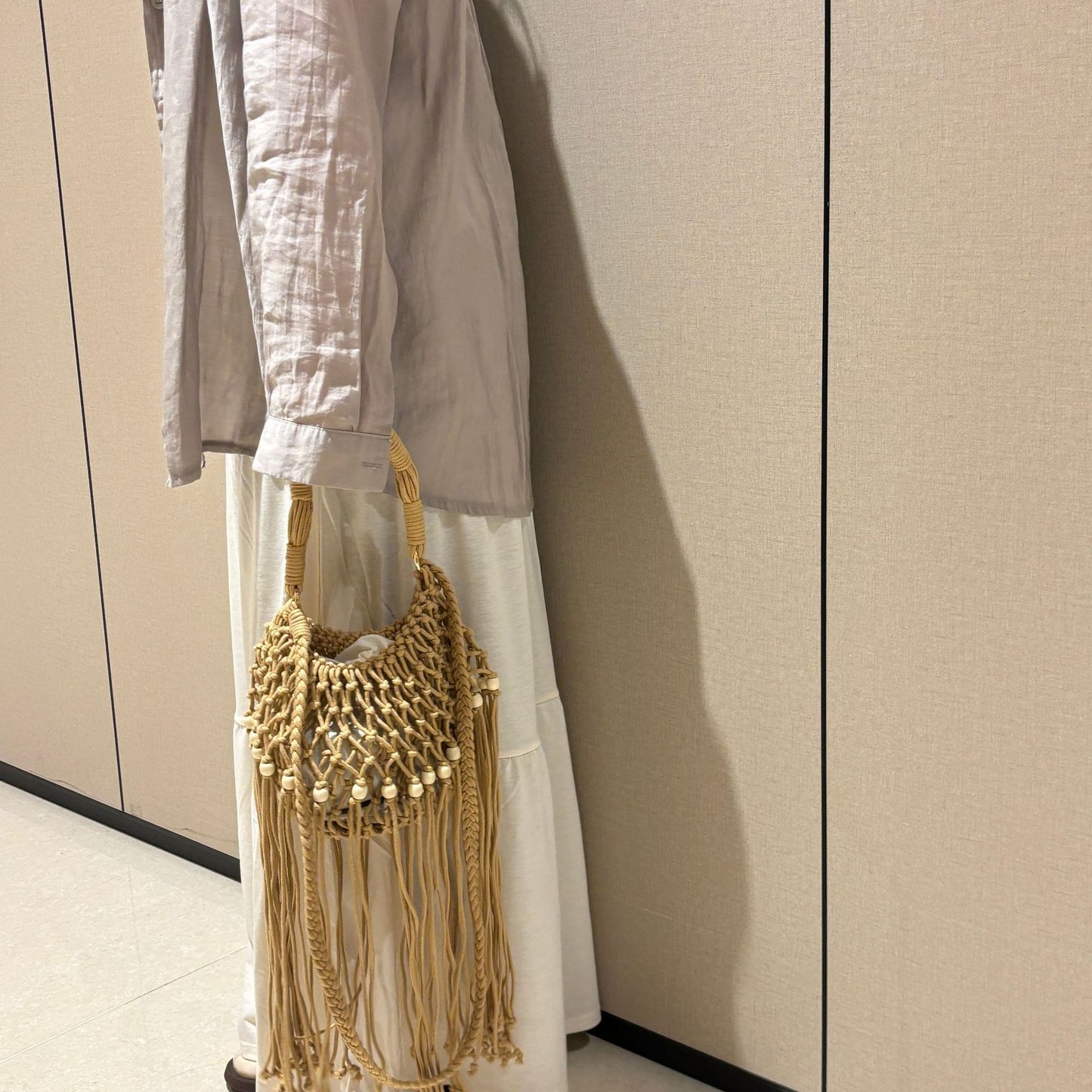Women's Retro Tassel Large Capacity Versatile Beach Good-looking Women's Handbag