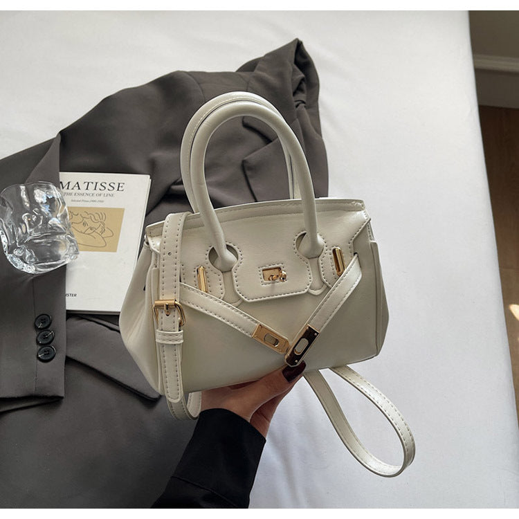 Women's High-grade Design Textured Portable Platinum Kelly Bags