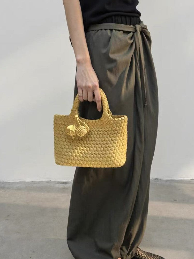 Women's Handmade Soft Leather Woven Unique Design Fashionable Women's Handbag