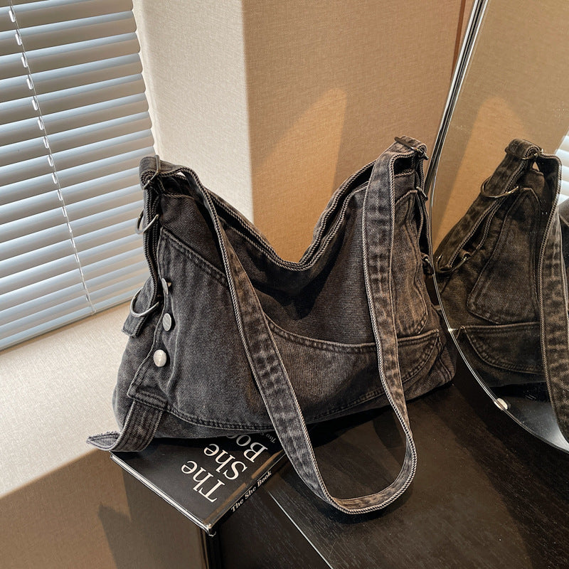 Denim Female Western Style Large Capacity Women's Shoulder Bag