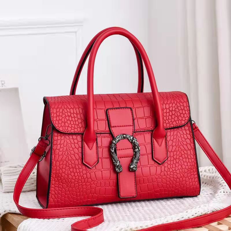 Stone Pattern Design Versatile Elegant Large Women's Handbag