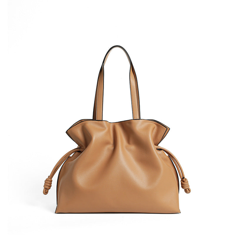 Women's High-grade Genuine Leather Portable Cowhide Design Tote Bags
