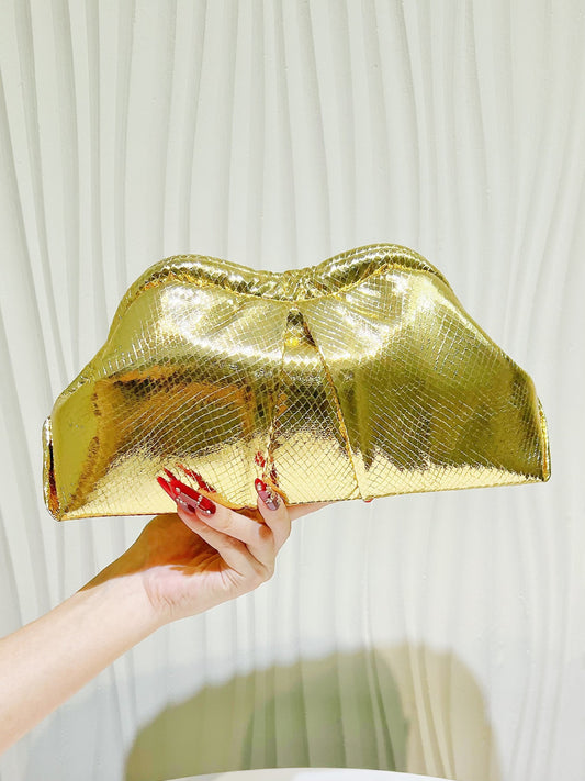 Shiny Fashionable Exquisite Textured Simple Light Dinner Bag