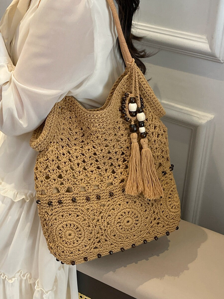 Women's Mori Style Artistic Crafts Cotton Thread Women's Messenger Bag