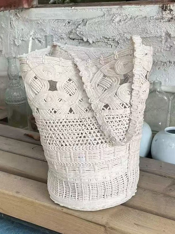 Women's Crocheted Large Vintage Summer Capacity Versatile Commuter Portable Women's Shoulder Bag
