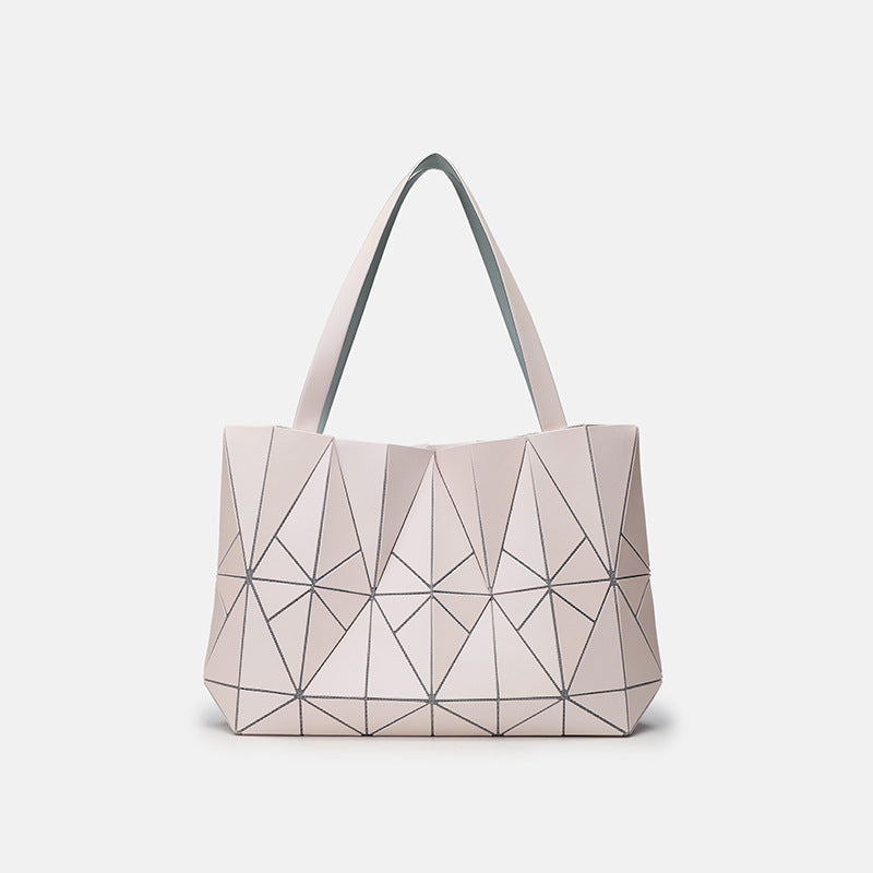 Women's Fashion Rhombus Simple Lotus Leaf Women's Shoulder Bag