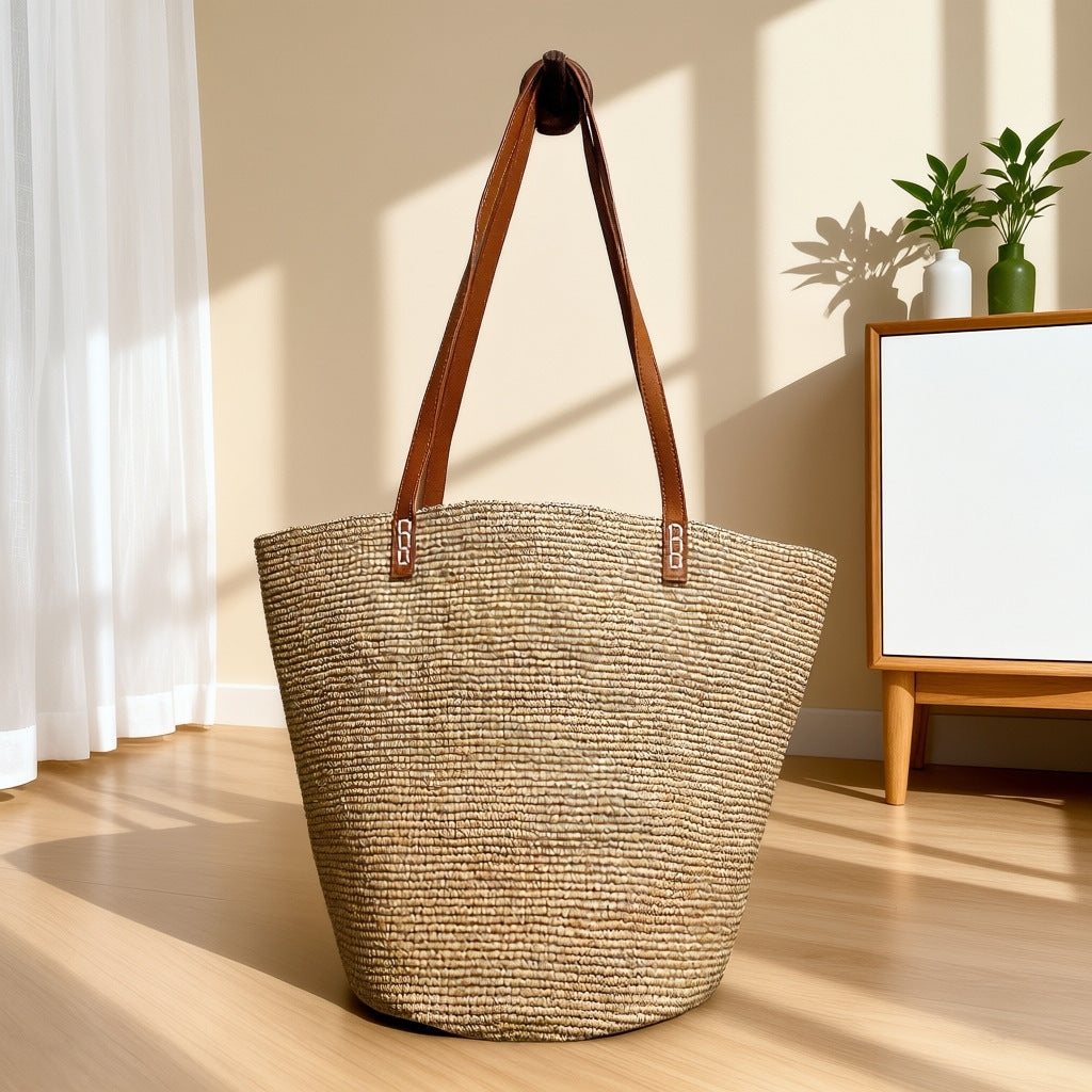 Korean Raffia Large Capacity Totes Handmade Shoulder Bags