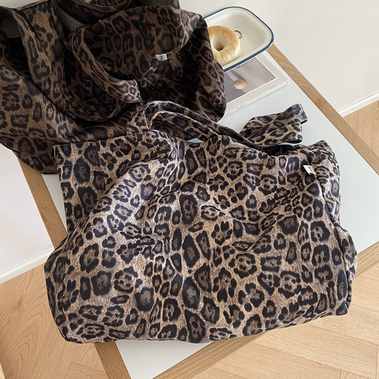 Women's Leopard Print Large Capacity Fashion Commuter Women's Shoulder Bag