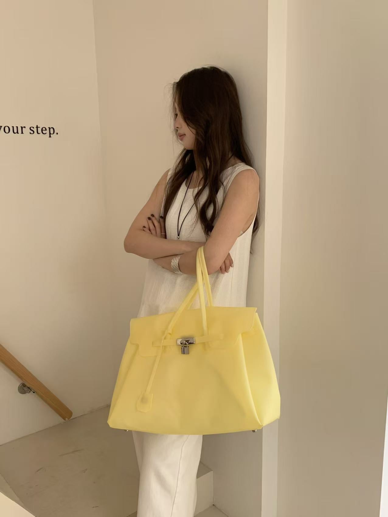 Summer Kelly Commuter Fashion Transparent Color Large Women's Handbag