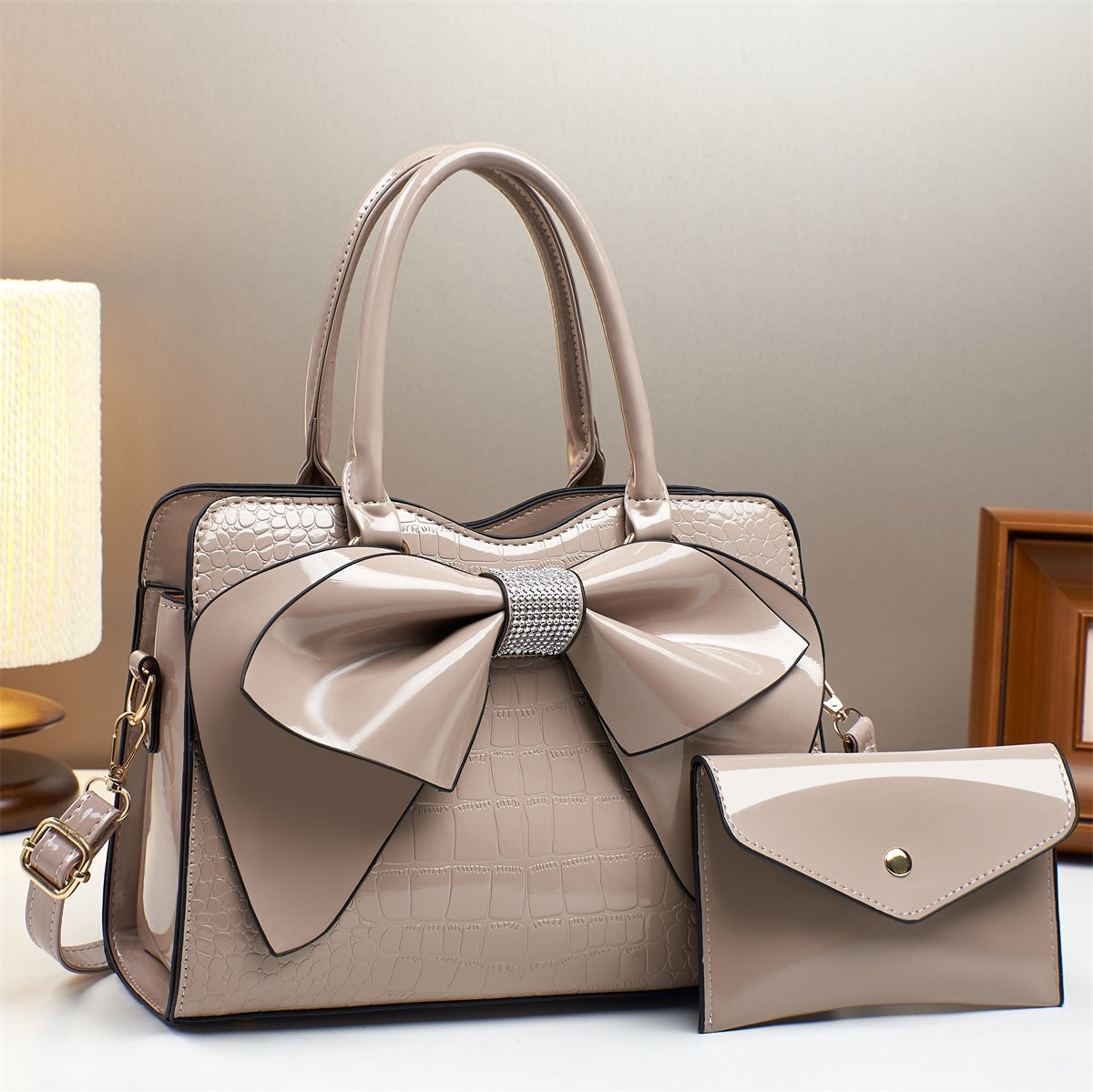 Comfortable Cool Innovative Attractive Two-piece Bow Women's Handbag