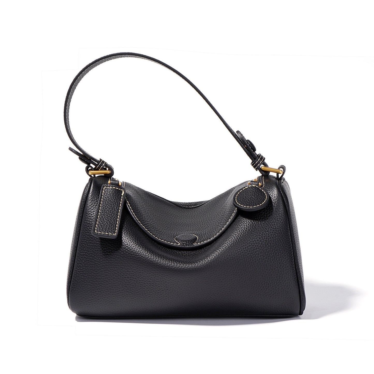 Women's Authentic Leather Tactile Feel Simple Boston Women's Shoulder Bag