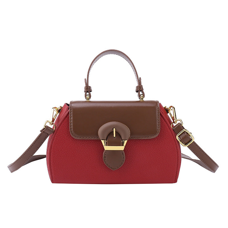 Women's Fashion Color Contrast Portable Minority Popular Bags