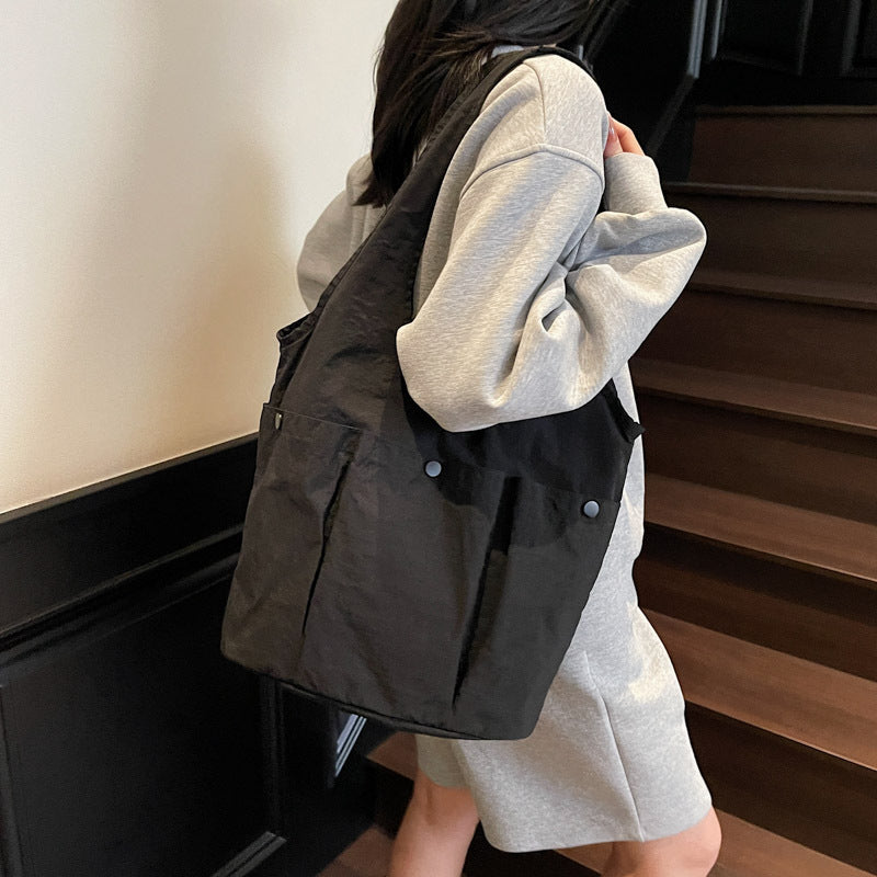 Women's Solid Color Underarm Large Capacity Totes Korean Women's Shoulder Bag