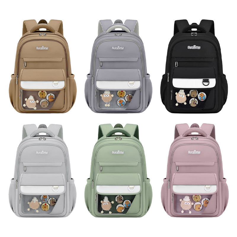 Alleviation Fashion Transparent Good-looking Cartoon Large Capacity Waterproof Backpacks