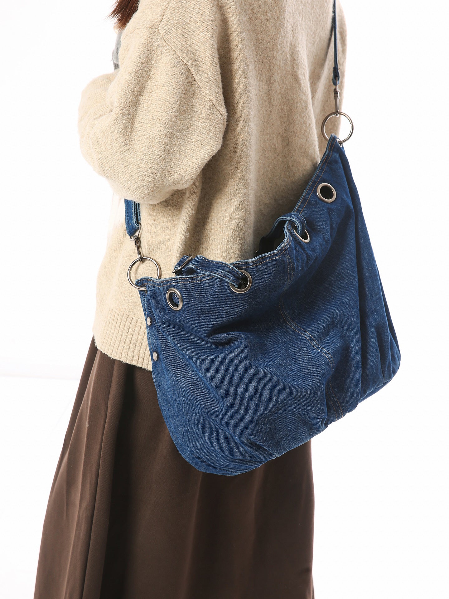 Women's Idle Denim Canvas Large Capacity Class Women's Shoulder Bag