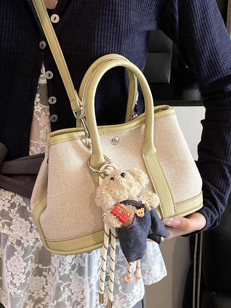 Women's Today Popular Niche Stylish Korean Temperament Contrast Color Hand Holding Women's Messenger Bag