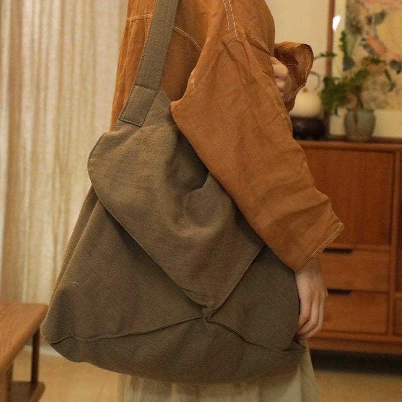 Women's Leisure Artistic Cotton Linen Canvas Large Capacity Advanced Idle Style Bags