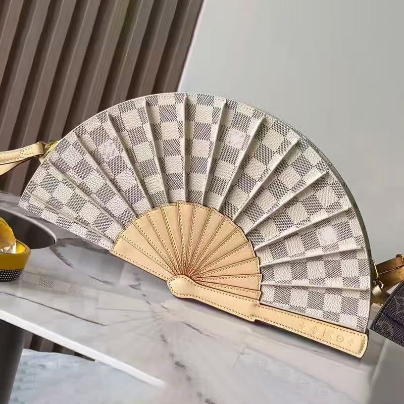 Women's Genuine Leather Chinese Style Fan Trendy Women's Handbag