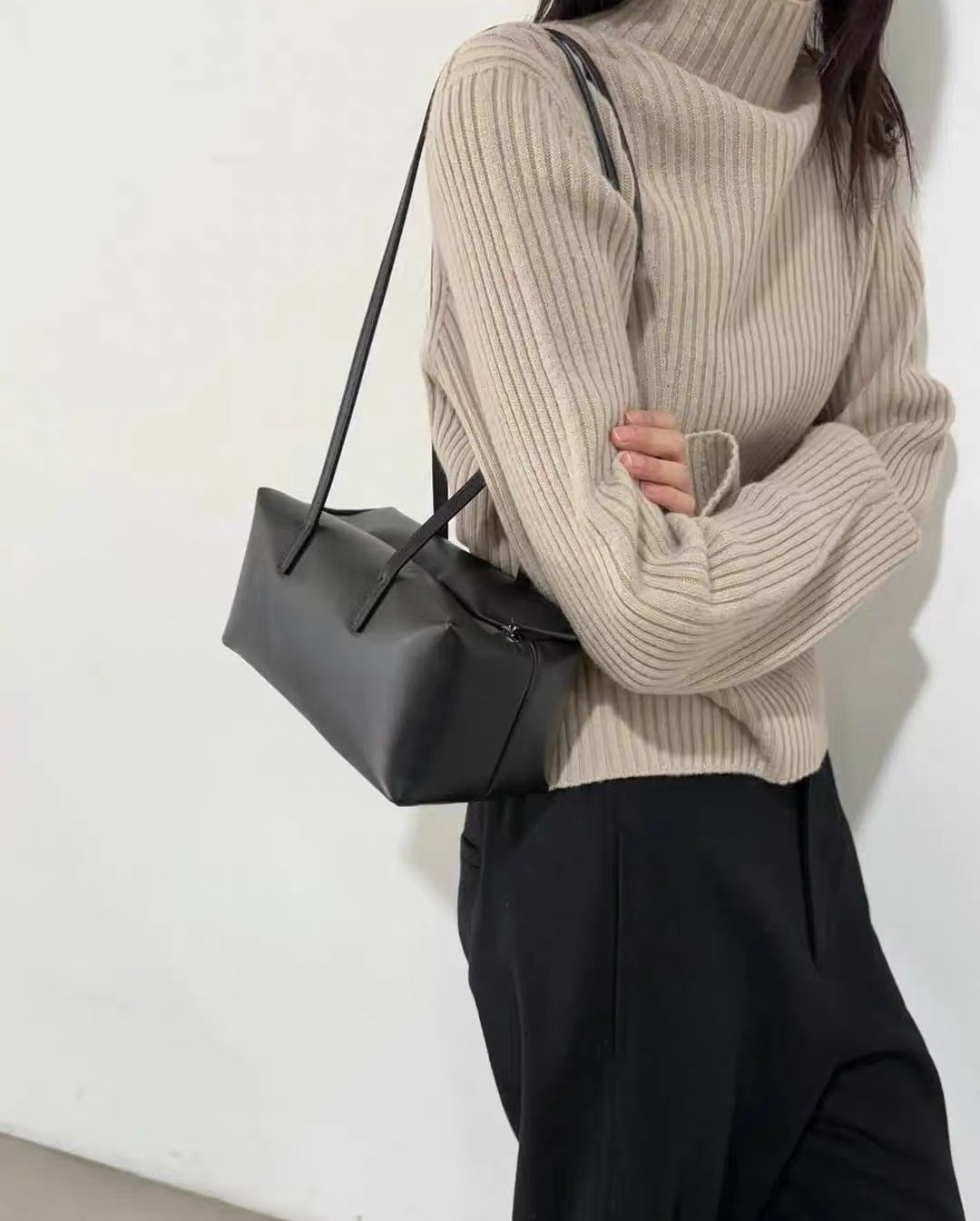 Niche Female Leather Underarm Live Broadcast Bags