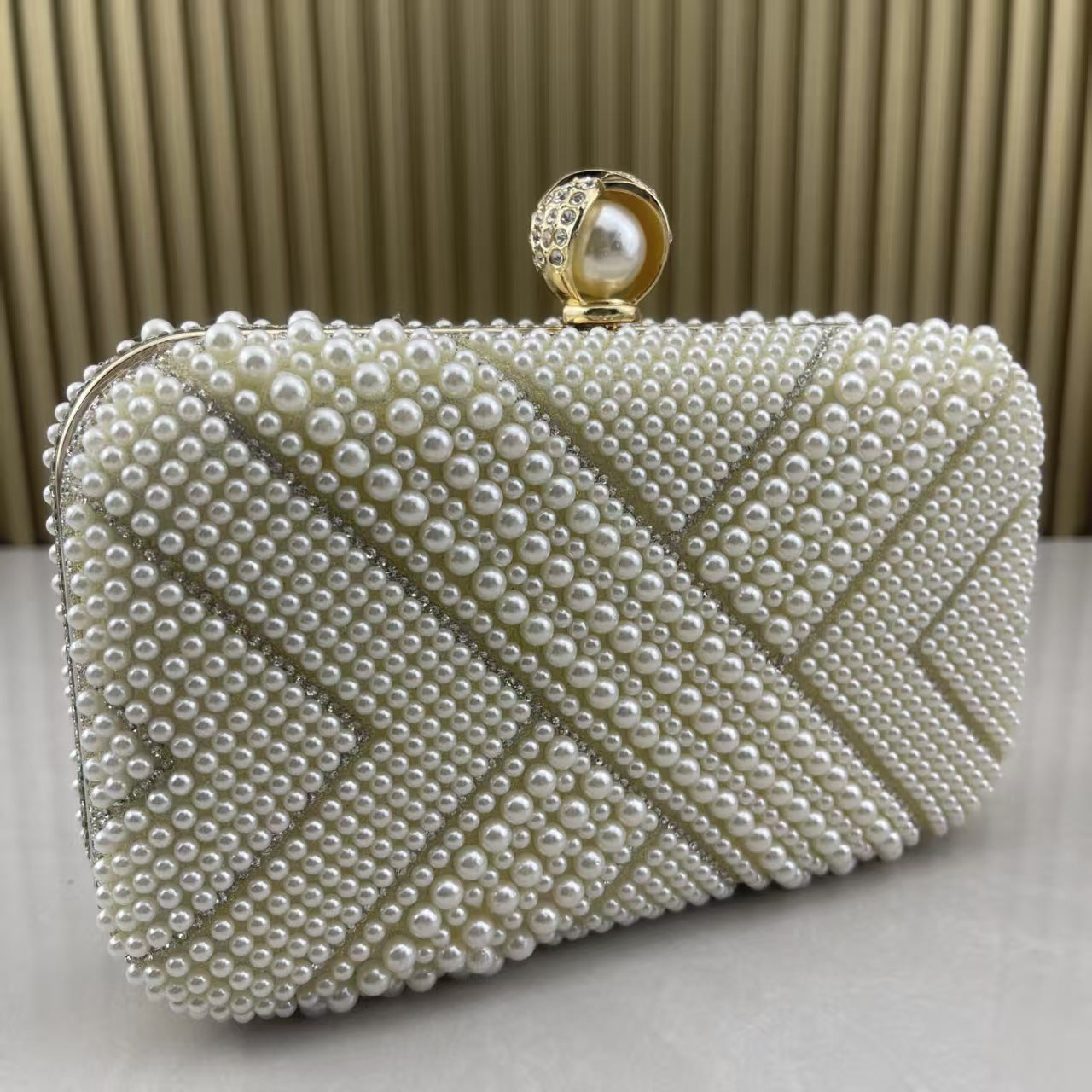 Elegant Attractive Handmade Pearl Original Order Dinner Bag