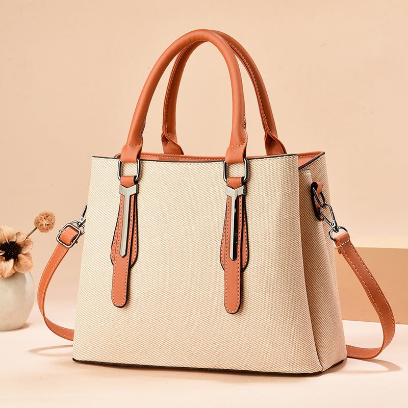 Women's Fashion Retro Solid Color Large Capacity Women's Handbag