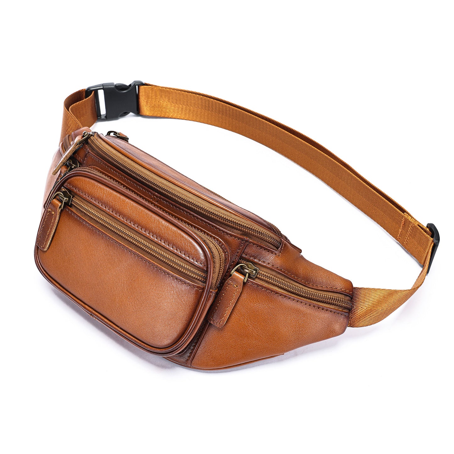 Men's Retro Crazy Horse Leather Large Capacity First Layer Bags