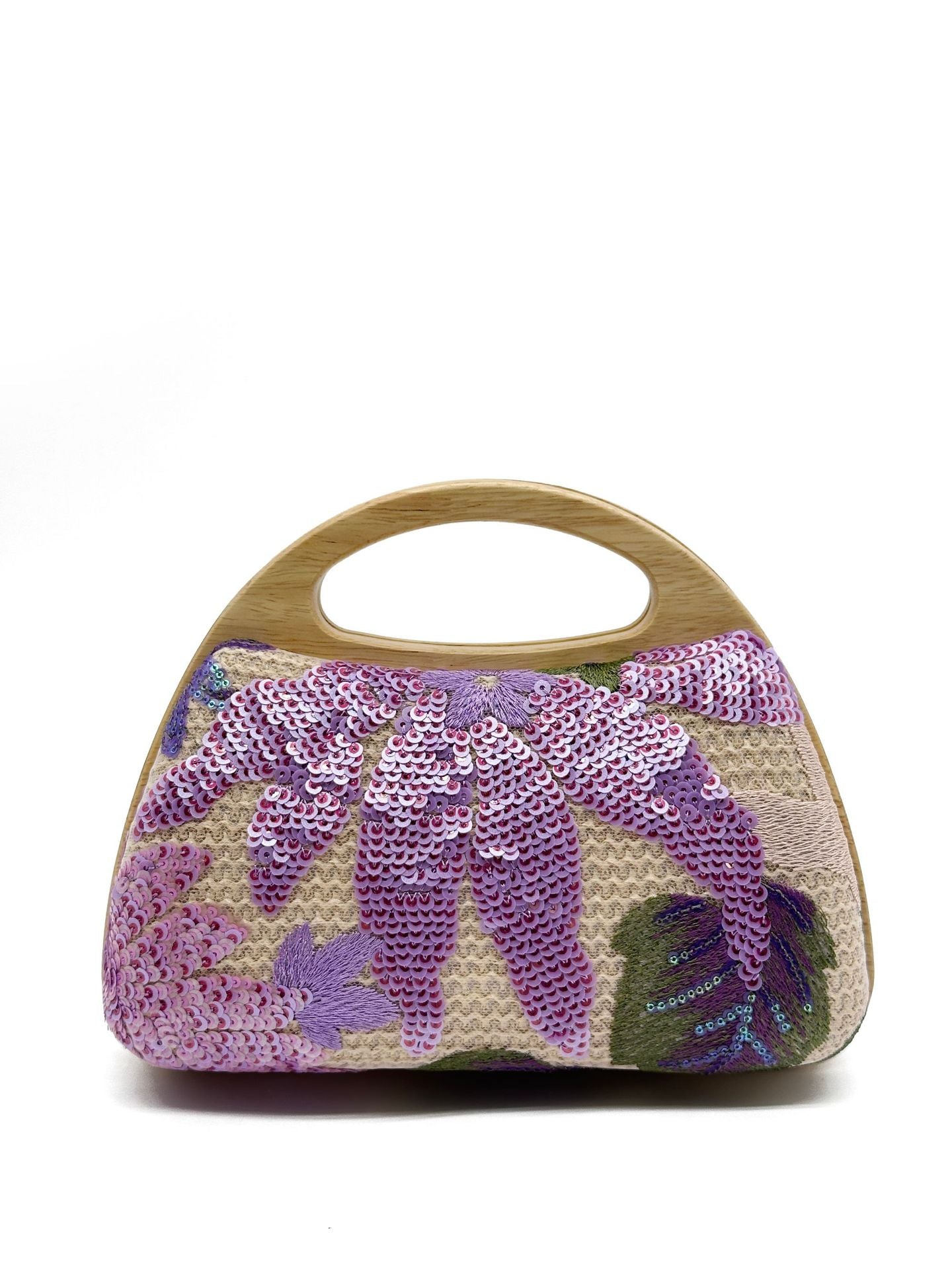 Lady's Straw Embroidery Sequin Summer Outing Dinner Bag