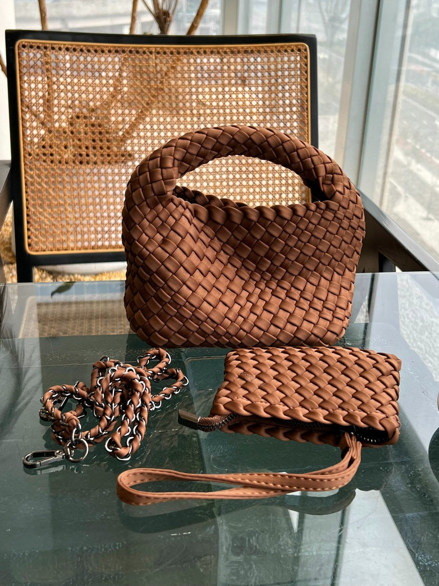 Women's Hand-woven Vegetable Basket Nylon Cloth Portable Women's Shoulder Bag