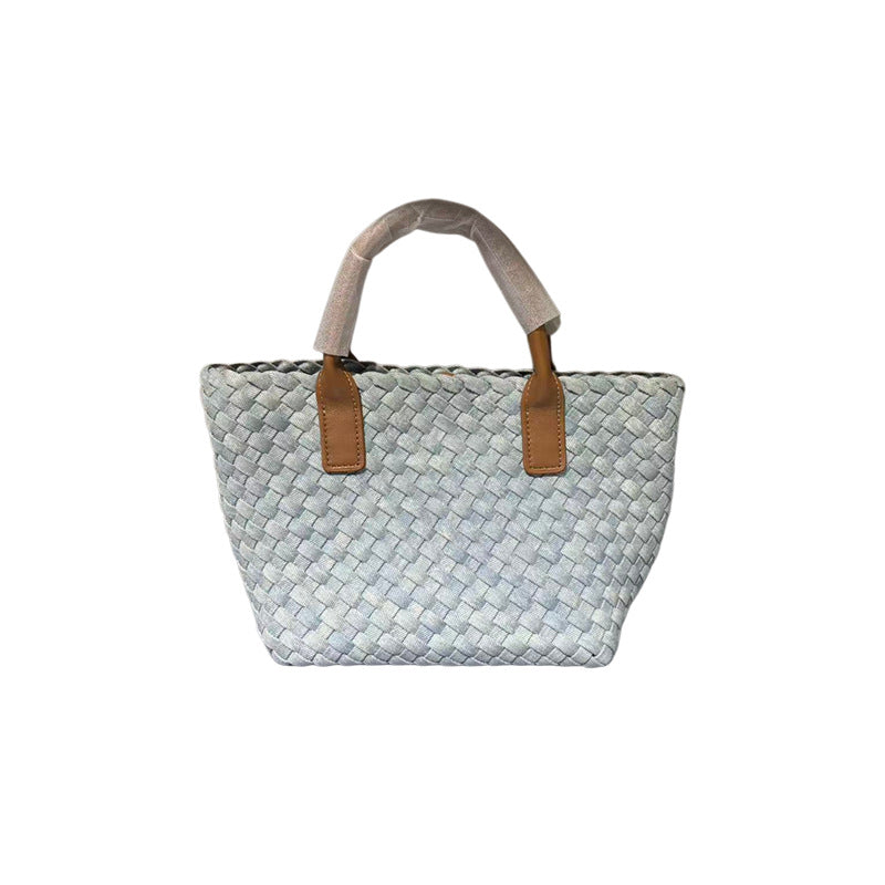 Women's Linen Woven Vegetable Basket Portable Large Women's Handbag