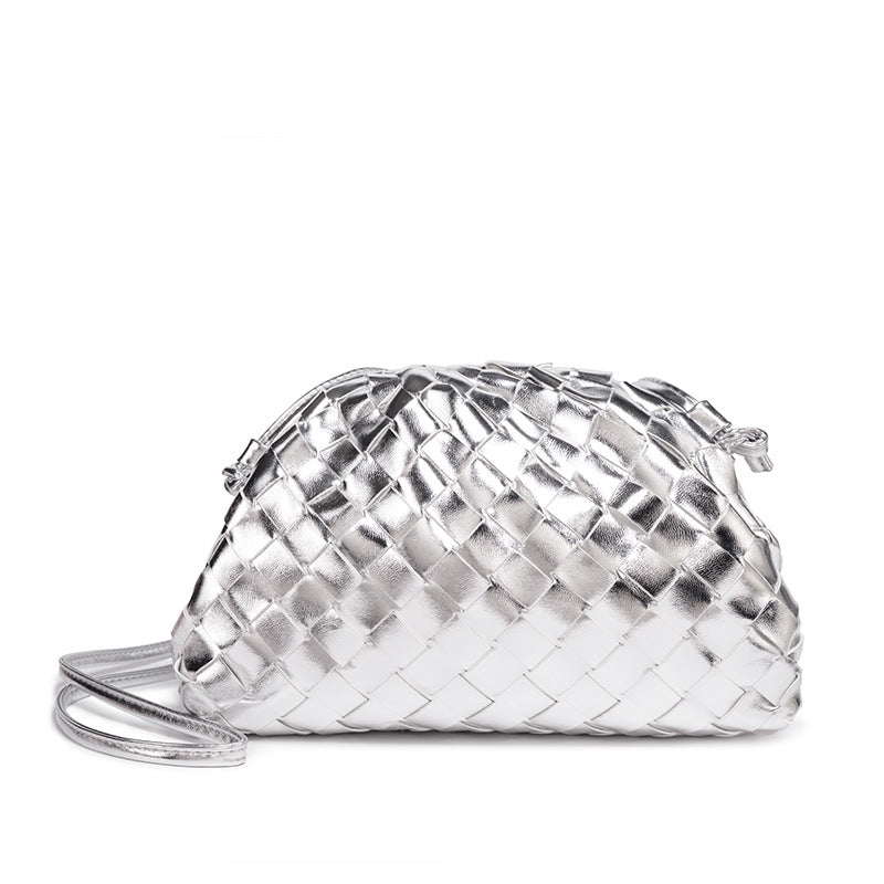 Women's Woven Cloud Dumpling Popular Fashion Clutch Women's Shoulder Bag