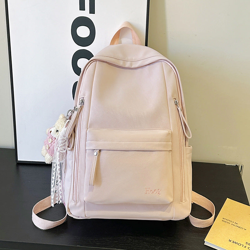 Sweet Style Milky White Pink Female Soft Good-looking Class Commuter Backpacks