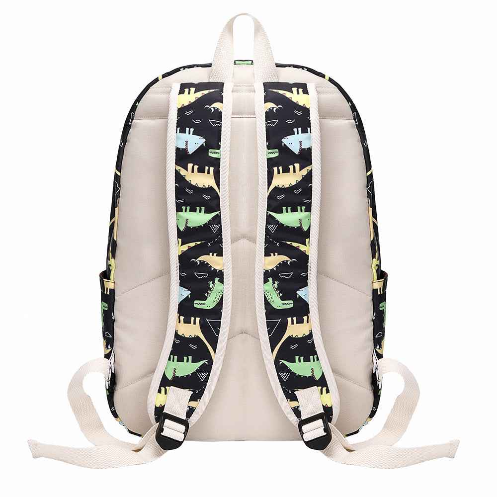 Dinosaur Female Cute Cartoon Three-piece Lightweight Backpacks