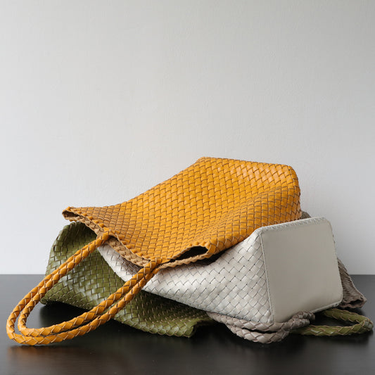 Large Capacity Woven First Layer Cowhide Bags