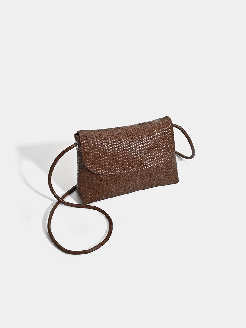 Large Capacity Idle Style Relaxed Fashion Embossed Woven Son Women's Shoulder Bag