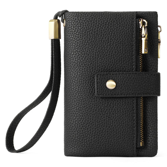 Women's Pu Leather Short Zipper Clutch Swiping Purses