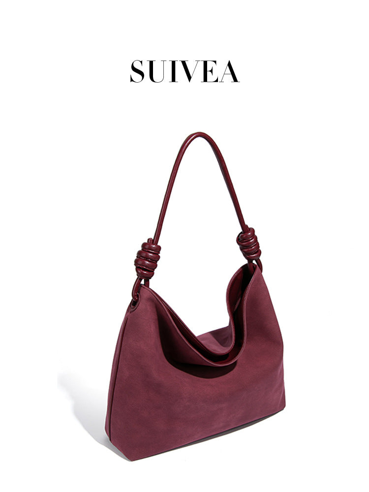 Women's Design Underarm Vintage Frosted Suede Large Capacity Women's Handbag
