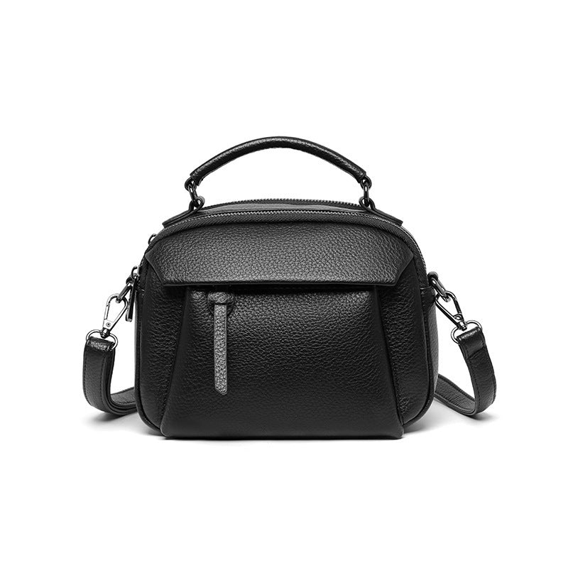 Women's Simple Soft Leather Large Capacity Litchi Tote Bags